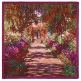 A Pathway in Monet's Garden Square Scarf