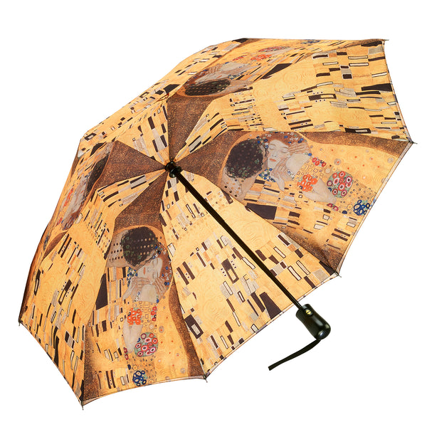 Klimt The Kiss Double Reverse Close Folding Umbrella