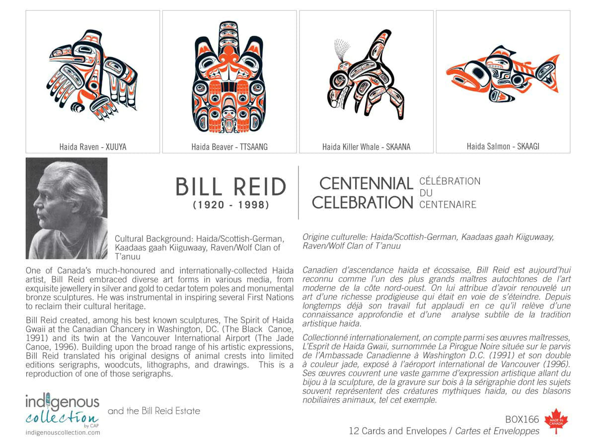 Bill Reid Centennial Assorted Notecards – Vancouver Art Gallery Store