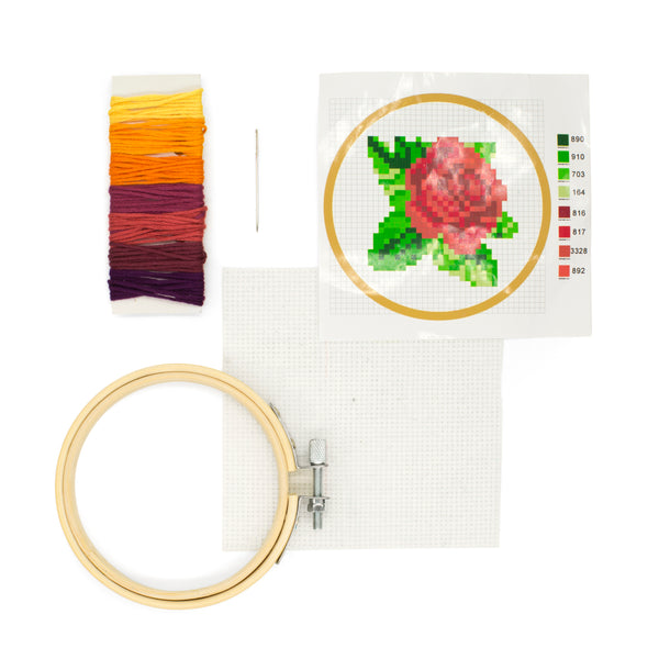 Mini Rose Embroidery Kit