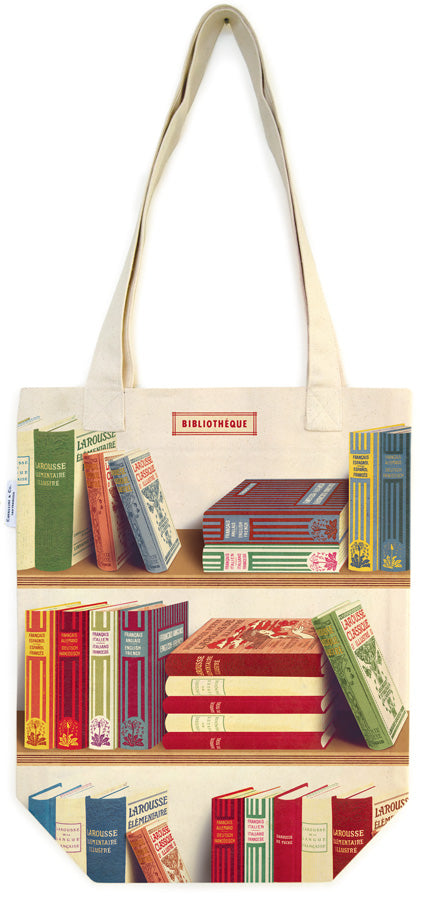 Cavallini Vintage Tote Library Books