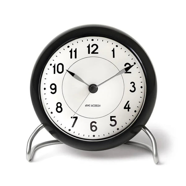 Arne Jacobsen Station Alarm Clock - Black