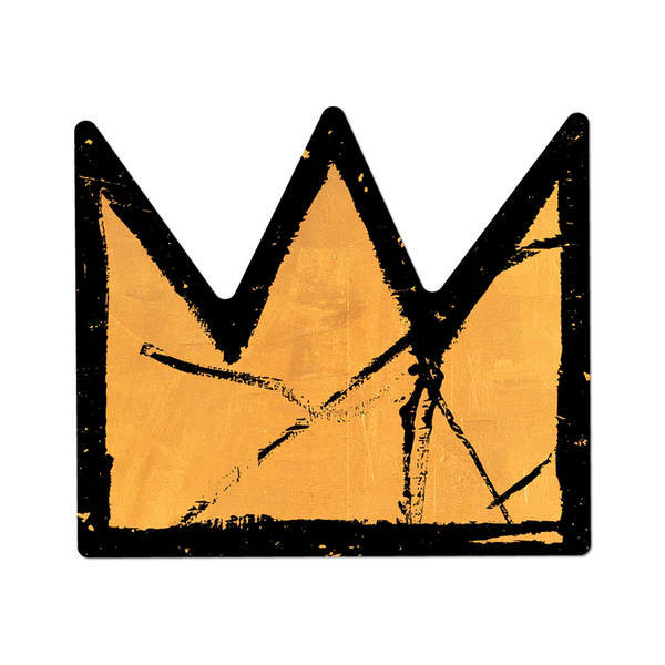 Basquiat Gold Crown Metallic Sticker