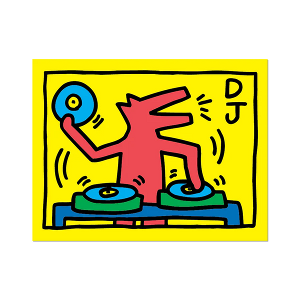 Harring DJ Dog Vinyl Sticker