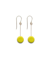 Circle Drop Earrings - Lime