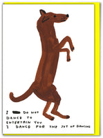 Shrigley Greeting Card - Dancing Dog