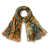 Persian Pictorial Textile Scarf