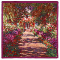 A Pathway in Monet's Garden Square Scarf