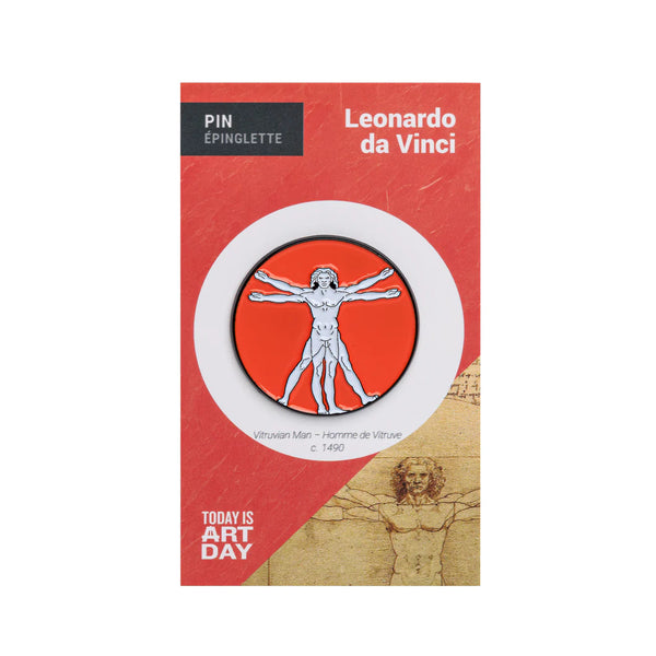 Da Vinci Enamel Pin - Vitruvian Man