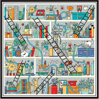 Books and Ladders Classic Board Game