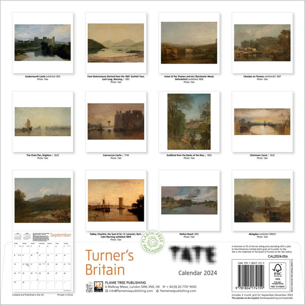 Tate: Turner's Britain 2024 Wall Calendar – Vancouver Art Gallery Store
