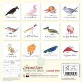 Edward Lear's Nonsense Birds 2024 Mini Wall Calendar