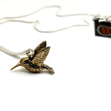 Anna's Humming Bird Necklace - Bronze