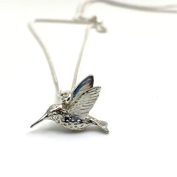Anna's Humming Bird Necklace - Silver