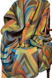 Merino Wool Throw - Retro