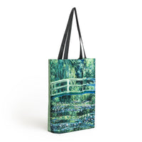 Monet Tote Bag - Japanese Bridge Over a Pond of Water Lilies