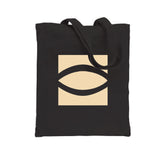 Vancouver Art Gallery 95th Anniversary Retro Logo Tote Bag - Eye Logo (1964-78) Black