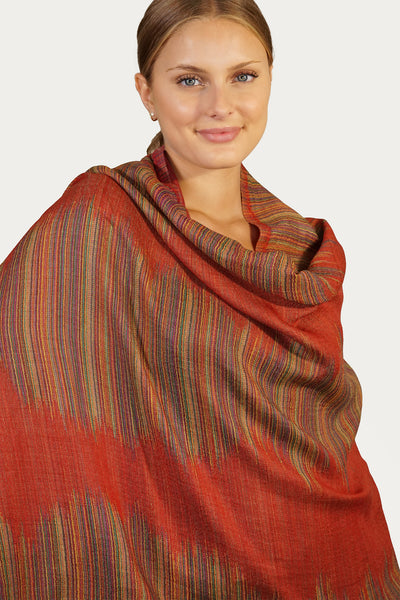 Woven Zigzag - Rust Red