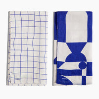 Poketo Tea Towel Set in Blue