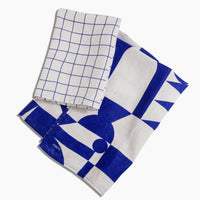 Poketo Tea Towel Set in Blue