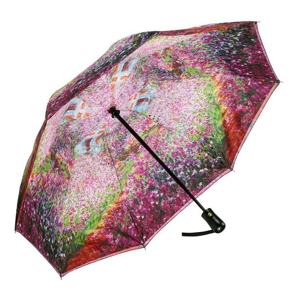 Monet's Garden Double Reverse Close Folding Umbrella
