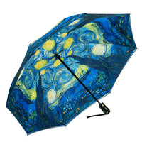Van Gogh Starry Night Reverse Close Folding Umbrella