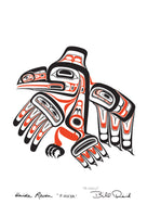 Bill Reid Matted Art Card, "Haida Raven - Xuuya"