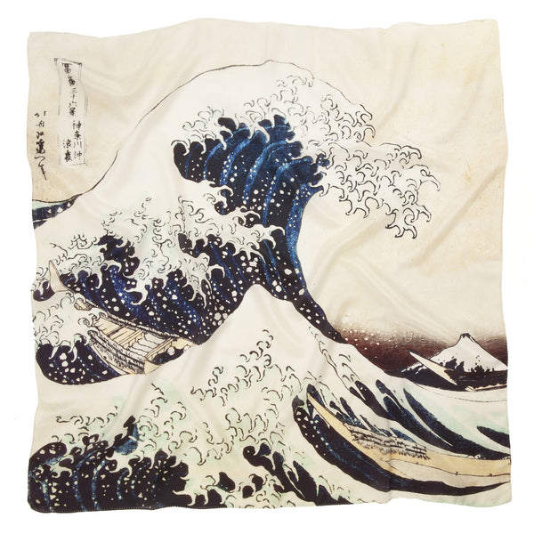 Hokusai La Grande Vague de Kanagawa Silk Scarf