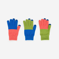 Pair & Spare Touchscreen Gloves - Melon/Colbalt
