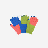 Pair & Spare Touchscreen Gloves - Melon/Colbalt
