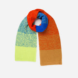 Sunrise Sunset Waffle Scarf - Poppy/Cobalt