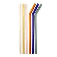 Reusable Glass Straws Set