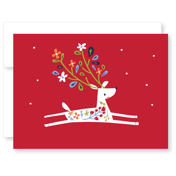 Little Reindeer Silkscreen Holiday Cards - Set of 8