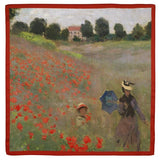 Monet Poppy Field Square Scarf