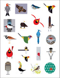 Charley Harper's Birds Sticker Book