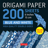 Origami Paper Blue and White 200 Sheets