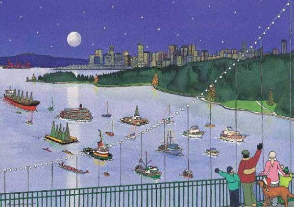 Hilary Morris: A Starry Night, A Harbour Bright Holiday Card