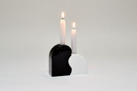 Seymour Candle Holder - Black/White
