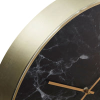 Structure Wall Clock Black Marble