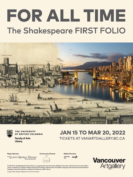 For All Time: The Shakespeare First Folio Exhibition Poster