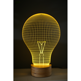 Yellow Bulb LED Illusion Lamp