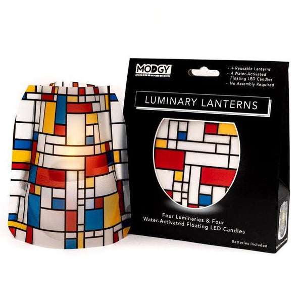 Piet Mondrian Luminary Lantern Set