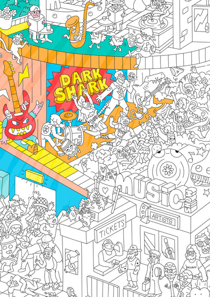 Omy Giant Coloring Poster Music – Murray & Finn