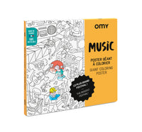 Music Giant Colouring Poster