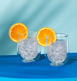 Stemless Double-walled Glass Set of 2 - Clear