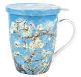 Vincent van Gogh: Almond Blossom Tea Mug with Infuser and Lid
