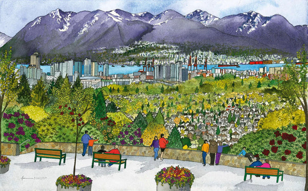 Hilary Morris Greeting Card - View from Queen Elizabeth Park